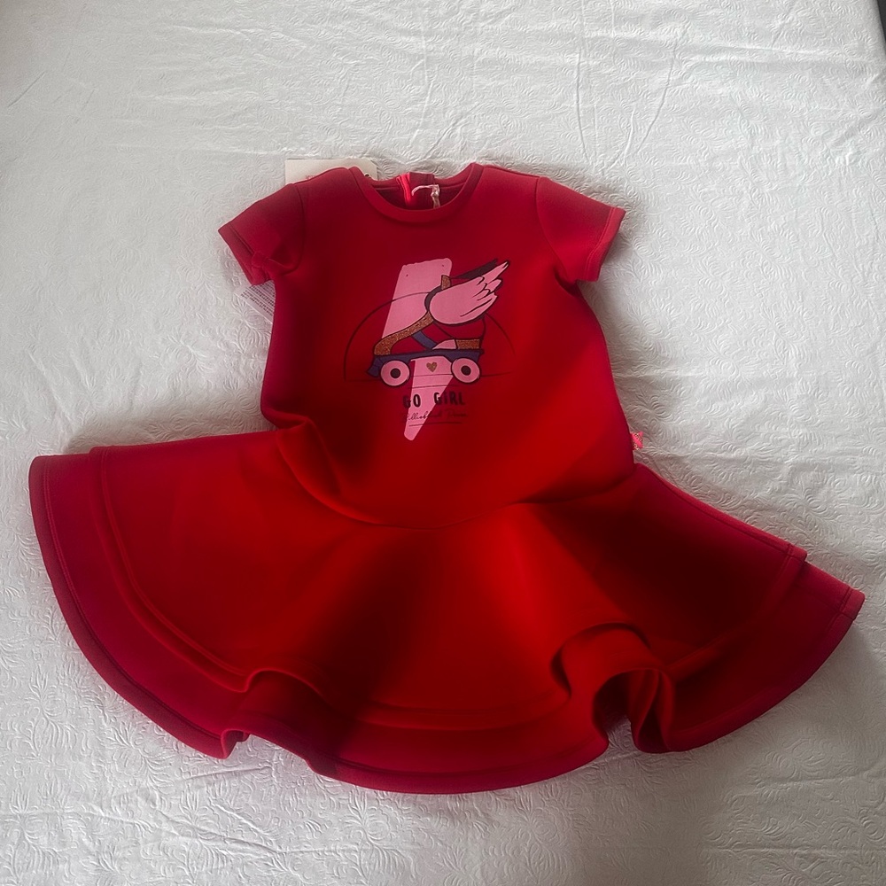 Girls Billieblush Red Graphic Dress
